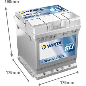 B36 Varta Dynamic SLI Car Battery 12V 44Ah (544401042) (002L 202) - Powerland.co.uk