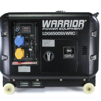 Warrior 5500 Watt Silent Diesel Single Phase Generator with Electric and Remote Start - LDG6500SVWRC - Powerland Renewable Energy