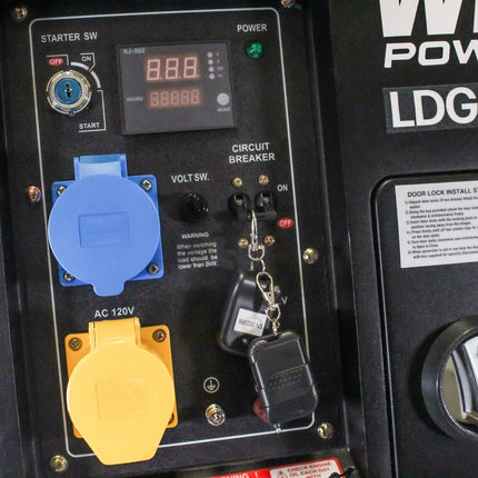Warrior 5500 Watt Silent Diesel Single Phase Generator with Electric and Remote Start - LDG6500SVWRC - Powerland Renewable Energy
