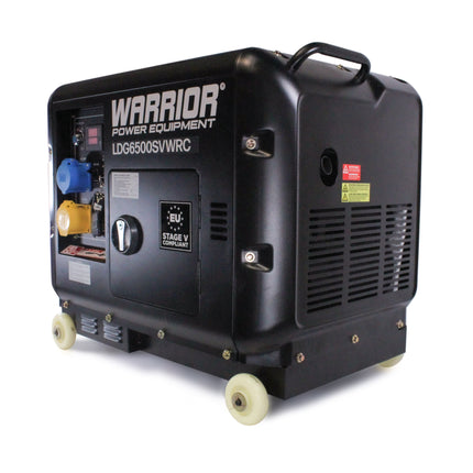 Warrior 5500 Watt Silent Diesel Single Phase Generator with Electric and Remote Start - LDG6500SVWRC - Powerland Renewable Energy