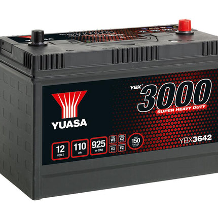 Yuasa YBX3642 12V 110Ah 925A Super Heavy Duty SMF Commercial Vehicle Battery Type 642-Powerland