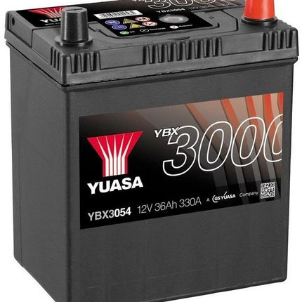 YBX3054 YUASA SMF CAR BATTERY 12V 36AH 330A 054-Powerland