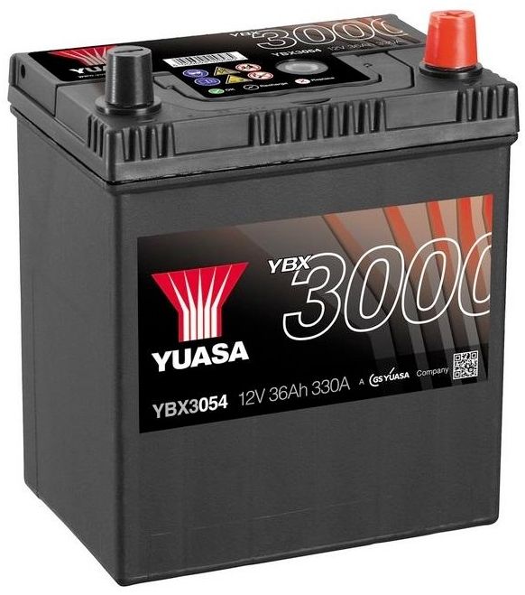 YBX3054 YUASA SMF CAR BATTERY 12V 36AH 330A 054-Powerland