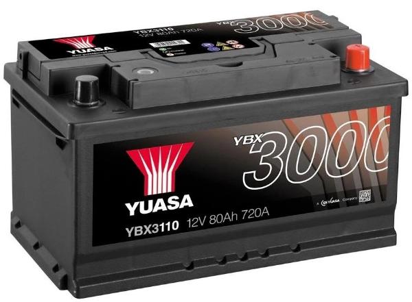 YBX3110 12V 80Ah 720 CCA Yuasa SMF Car Battery-Powerland