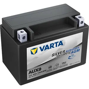 AUX9 VARTA SILVER DYNAMIC AGM AUXILIARY CAR BATTERY 9AH - Powerland Renewable Energy