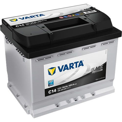 TYPE 027 VARTA BLACK CAR BATTERY 12V 56AH C14 CCA (EN) 480 (556 400 048)-Powerland