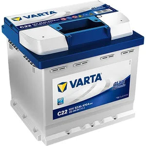 C22 VARTA BLUE DYNAMIC CAR BATTERY 12V 52AH (552400047) (012) - Powerland Renewable Energy