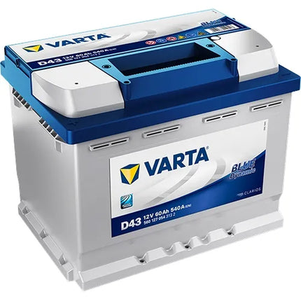 D43 VARTA BLUE DYNAMIC CAR BATTERY 12V 60AH (560127054) (078)-Powerland