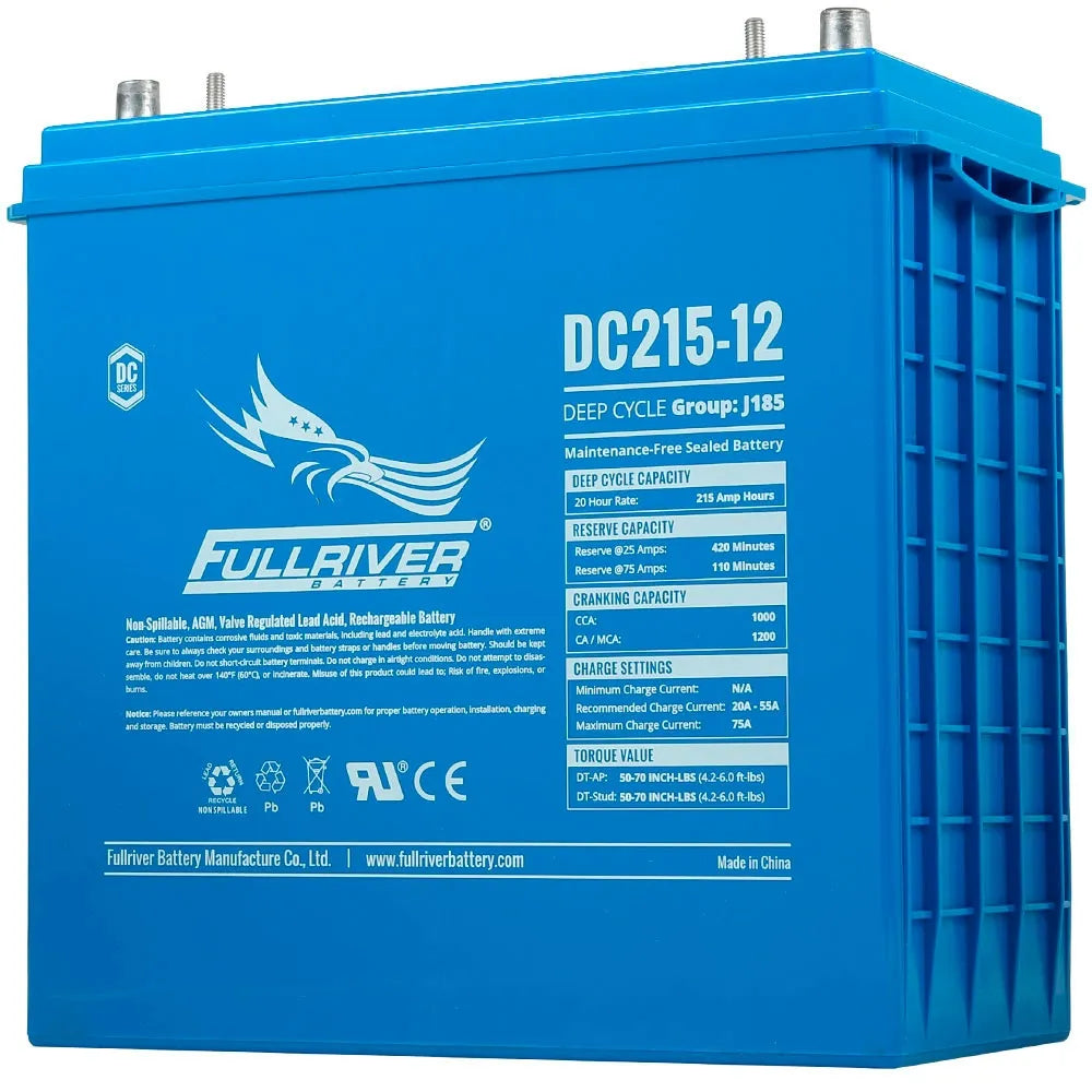 DC215-12 FULLRIVER DC SERIES DEEP CYCLE AGM LEISURE BATTERY 215AH (J185)-Powerland