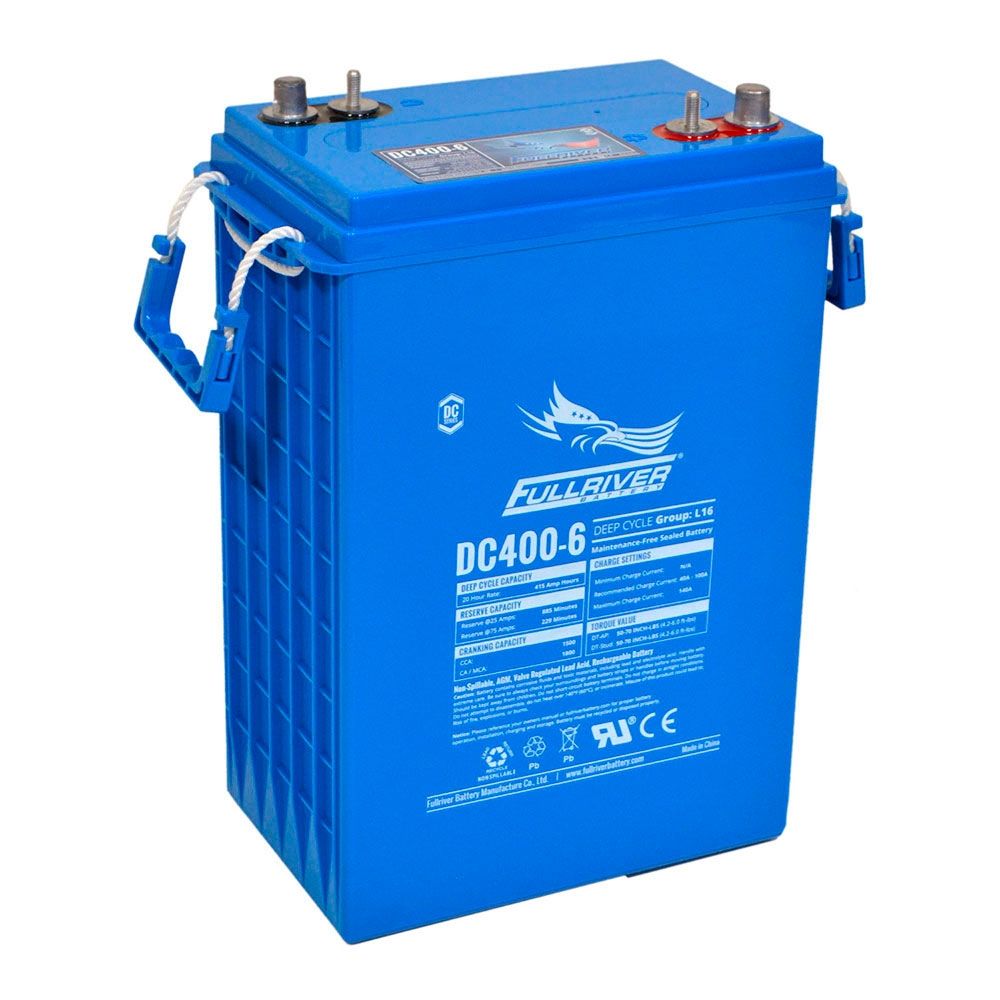 DC400-6 FULLRIVER DC SERIES DEEP CYCLE AGM LEISURE BATTERY 415AH (L16)-Powerland