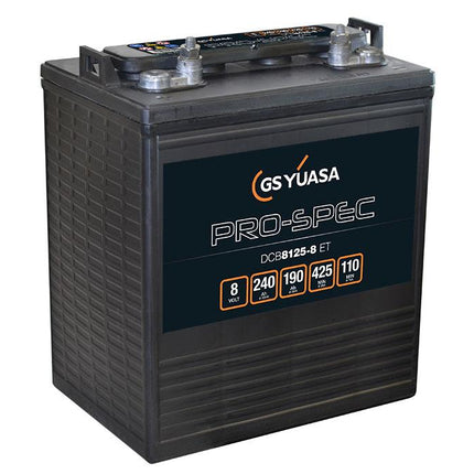 DCB8125-8(ET) YUASA PRO SPEC DEEP CYCLE BATTERY 8V 240AH-Powerland