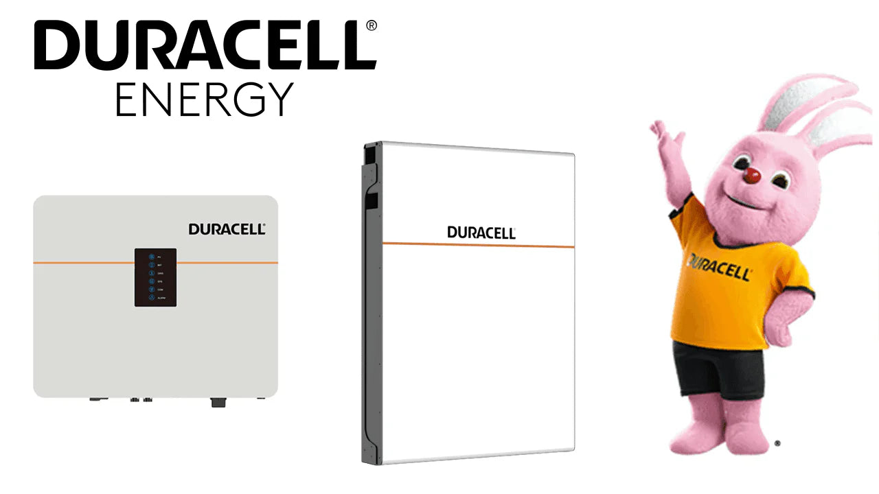 Duracell Energy Dura-i 3.6kW Single-Phase Hybrid & Dura5 5.12kWh Outdoor Battery Storage Kit - Powerland.co.uk