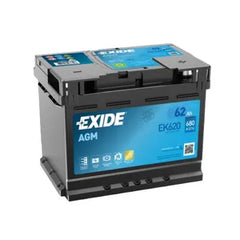 Exide 027 AGM Car Battery 60Ah EK620 - Powerland.co.uk