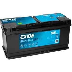 EXIDE 020 EFB CAR BATTERY 105AH EL1050 - Powerland Renewable Energy