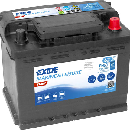 EN600 EXIDE START MARINE LEISURE BATTERY-Powerland