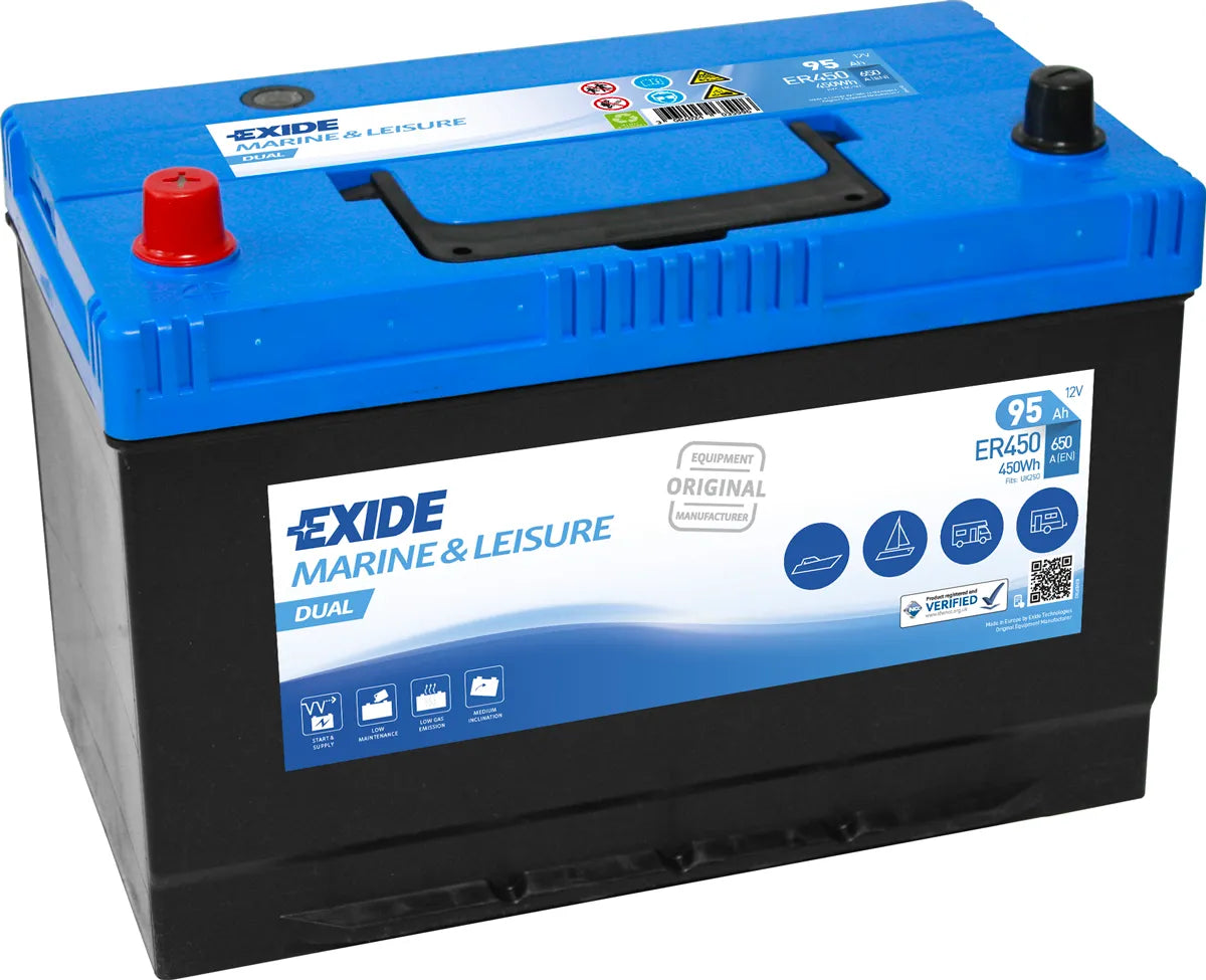 EXIDE ER450 DUAL MARINE BATTERY-Powerland