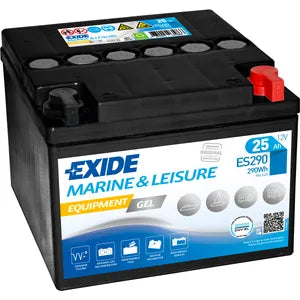 ES290 EXIDE EQUIPMENT MARINE GEL LEISURE BATTERY 25AH - Powerland Renewable Energy