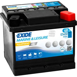 ES450 EXIDE G40 MARINE GEL LEISURE BATTERY 40AH - Powerland Renewable Energy