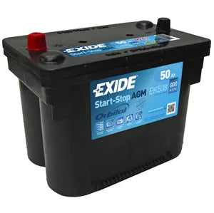 EXIDE EK508 AGM CAR BATTERY 50AH - Powerland Renewable Energy