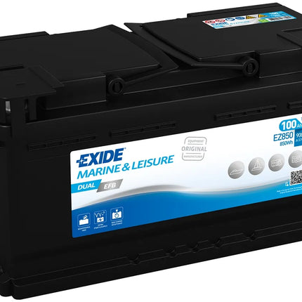 EXIDE EZ850 DUAL EFB LEISURE MARINE BATTERY-Powerland