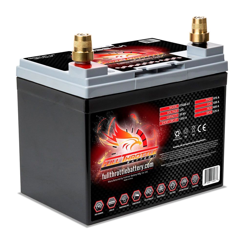 FT438-U1 FULL THROTTLE HIGH PERFORMANCE 35AH TPPL AGM BATTERY (U1)-Powerland