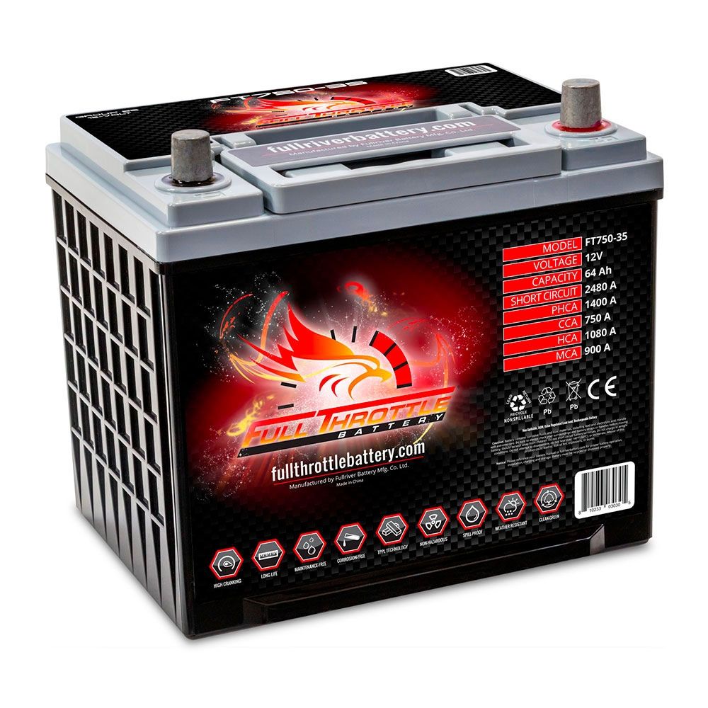 FT750-35 FULL THROTTLE HIGH PERFORMANCE 64AH TPPL AGM BATTERY-Powerland