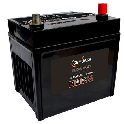 HJ-S55D23L YUASA AUXILIARY CAR BATTERY 12V 57AH 430CCA-Powerland