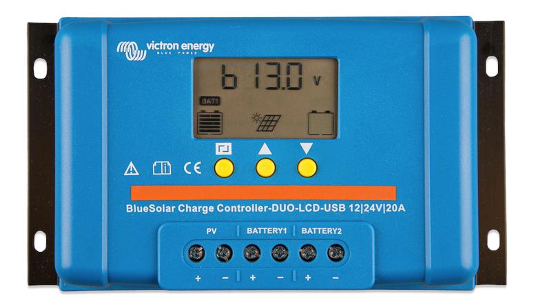 Victron Energy BlueSolar PWM DUO-LCD&USB 12/24V-20A – SCC010020060-Powerland
