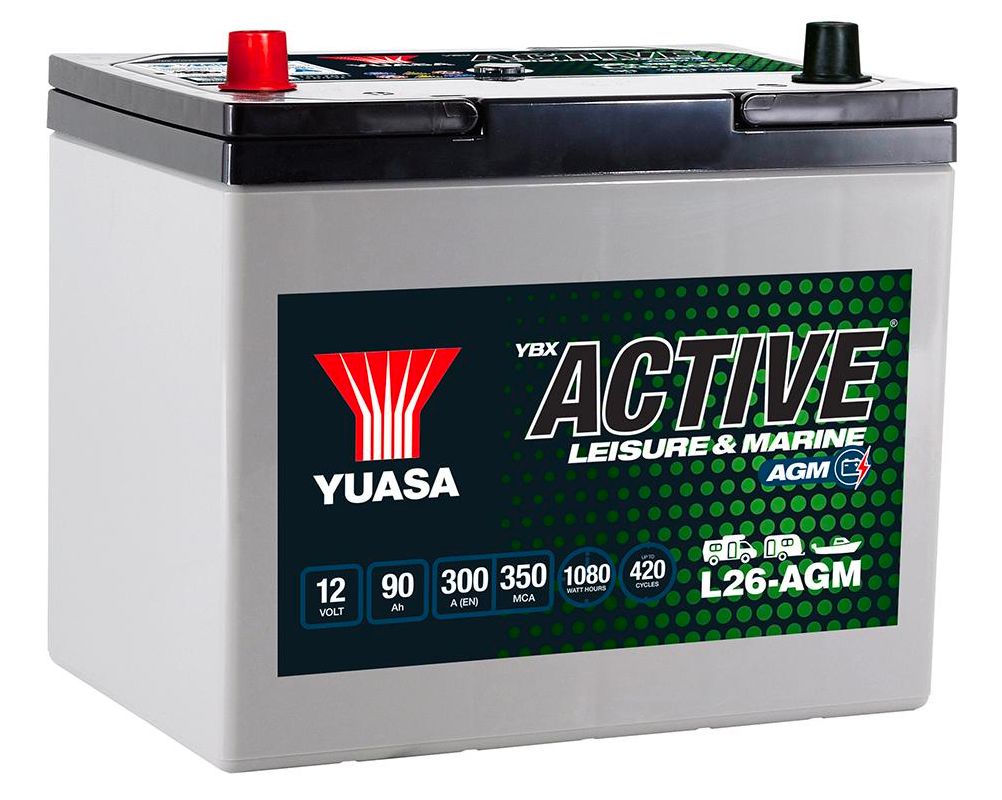 L26-AGM YUASA LEISURE BATTERY 12V 90AH-Powerland