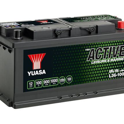 L36-100 YUASA LEISURE BATTERY 12V 100AH-Powerland