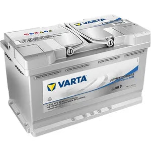 LA80 VARTA DUAL PURPOSE AGM LEISURE BATTERY 840 080 080 - Powerland Renewable Energy