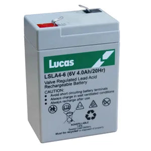 LSLA4-6 LUCAS SLA BATTERY 6V 4AH - Powerland Renewable Energy