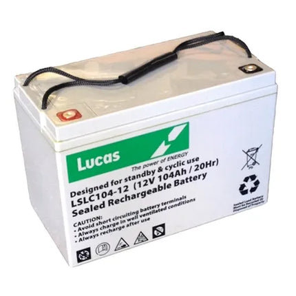 LSLC104-12 LUCAS NUMAX AGM BATTERY 12V 104AH (SLC104-12)-Powerland