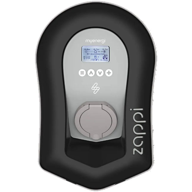 Zappi EV charger 7kw to 22kw untethered black - Type 2 - Powerland.co.uk