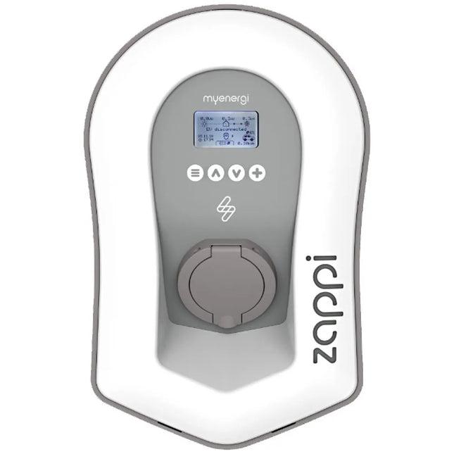 Zappi EV charger 7kw to 22kw untethered white - Type 2 - Powerland.co.uk
