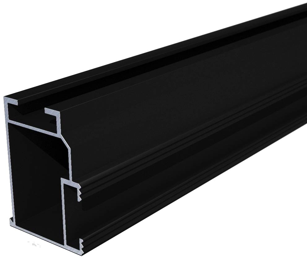 VarioSole+ Mounting rail 50 x 37 x 3600 mm black - Powerland.co.uk