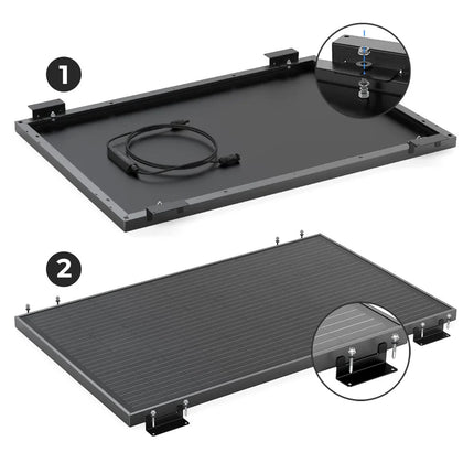 Rigid Solar Panel Mounting Feet Ecoflow Battery-Powered Generators