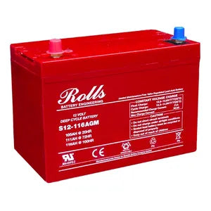 Rolls S12-116Agm Deep Cycle Series 12 Volt Battery Battery