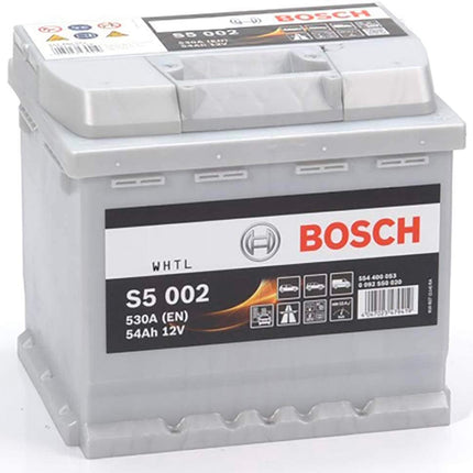 S5 002 BOSCH CAR BATTERY 12V 54AH TYPE 012 (CCA 530amps) S5002-Powerland