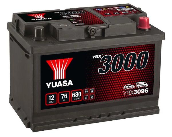YBX3096 YUASA SMF CAR BATTERY 12V 76AH CCA (EN) 680A-Powerland