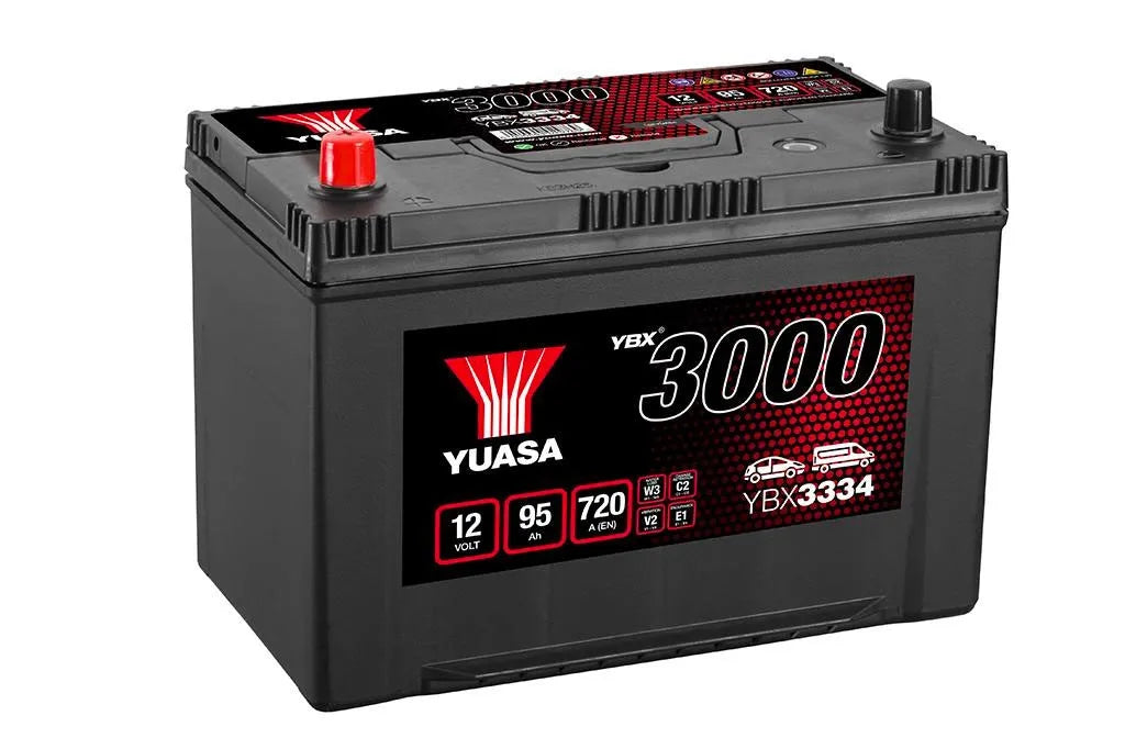 YBX3334 YUASA SMF CAR BATTERY 12V 95AH Type 250-Powerland