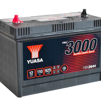 YBX3641 YUASA SUPER HEAVY DUTY BATTERY 12V 110Ah 925A Type 641-Powerland