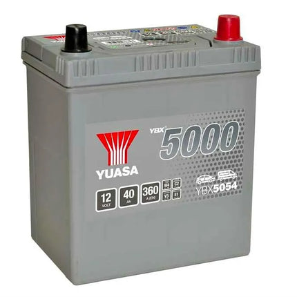 YBX5054 YUASA SILVER HIGH PERFORMANCE CAR BATTERY 12V 40AH 360CCA 054-Powerland