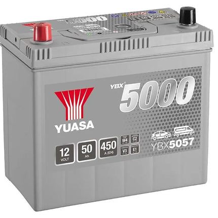 Ybx5057 Yuasa Silver High Performance Car Battery 12V 50Ah Hsb057 Battery