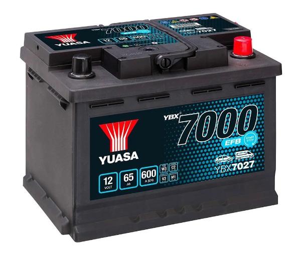 YBX7027 YUASA EFB START STOP CAR BATTERY 12V 65AH CCA (EN) 600A-Powerland
