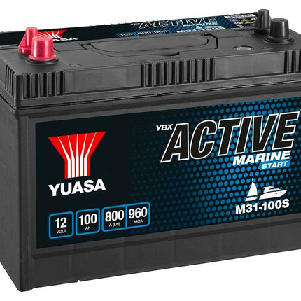 M31-100S YUASA MARINE BATTERY 12V 100AH-Powerland