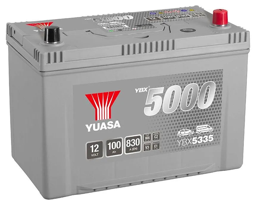 Ybx5335 Yuasa Silver High Performance Car Battery 12V 100Ah Hsb335 Battery